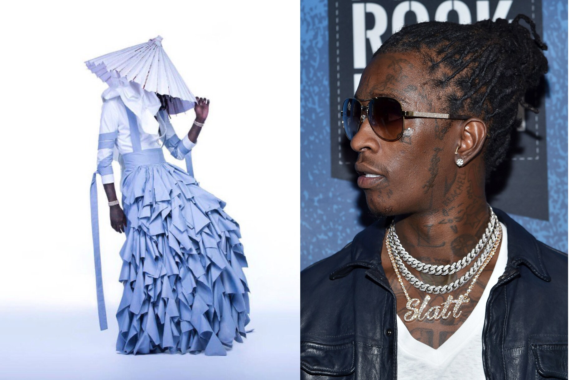 Young thug in a dress