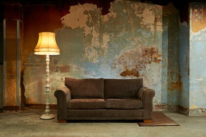 Photo of a Decrepit House's Living Room