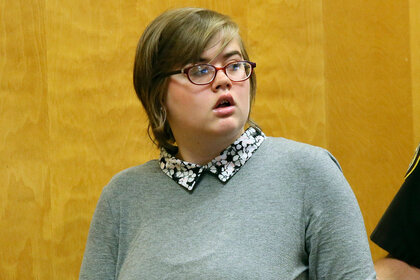 Sept. 29, 2017, file photo, Morgan Geyser in court.