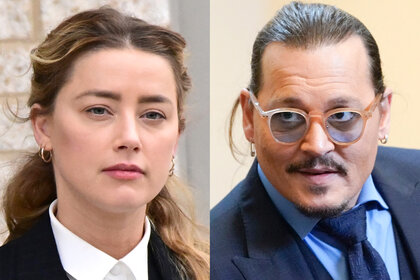 Amber Heard and Johnny Depp in court