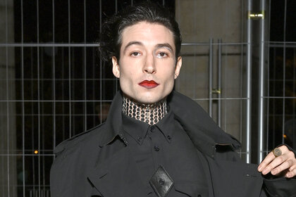 Ezra Miller attends Burberry closing party