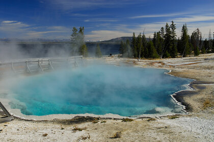 West Thumb Geyser Basin in Wyoming