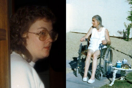 A split screen image of (L-R) Doris Carlson and Lynne Carlson, featured in Snapped 3217