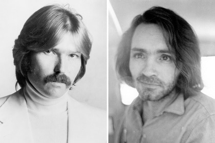 A split of Terry Melcher and Charles Manson