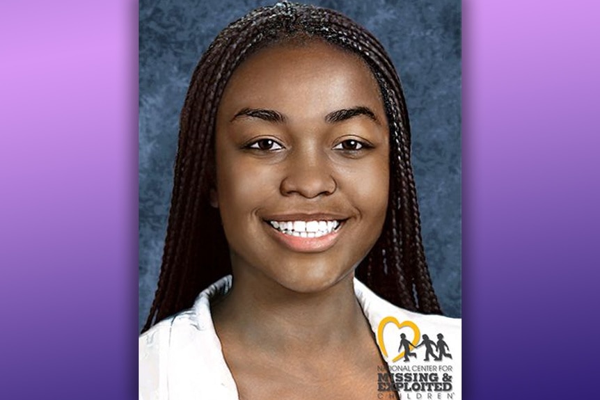 An age progression photo of Shy'Kemmia Pate featured on Dateline Missing In America