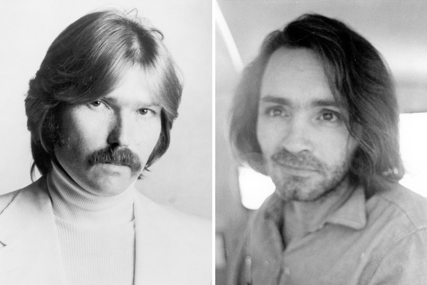 A split of Terry Melcher and Charles Manson