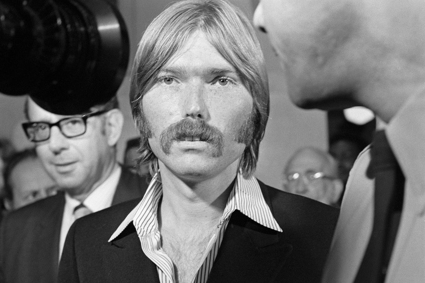 Terry Melcher walks into court on December 9, 1969.